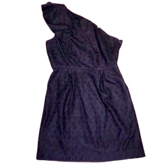BCBGeneration NWT Navy Lace Overlay One Strap Summer Formal Cocktail Dress - Picture 4 of 8
